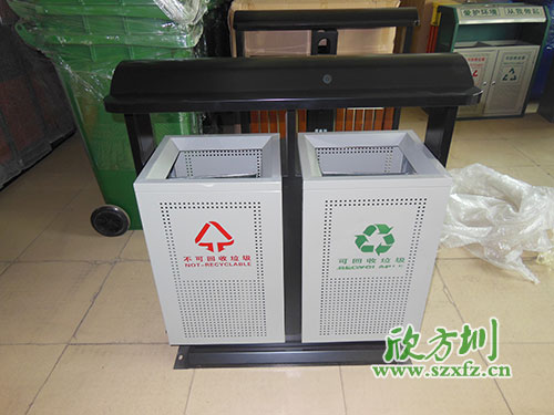 貴陽(yáng)物業(yè)戶(hù)外鋼板沖孔垃圾桶，客戶(hù)的二次選擇。
