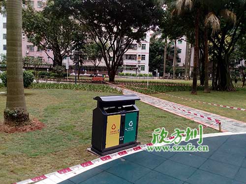 韶關(guān)機關(guān)鋼制垃圾桶，欣方圳量身定做